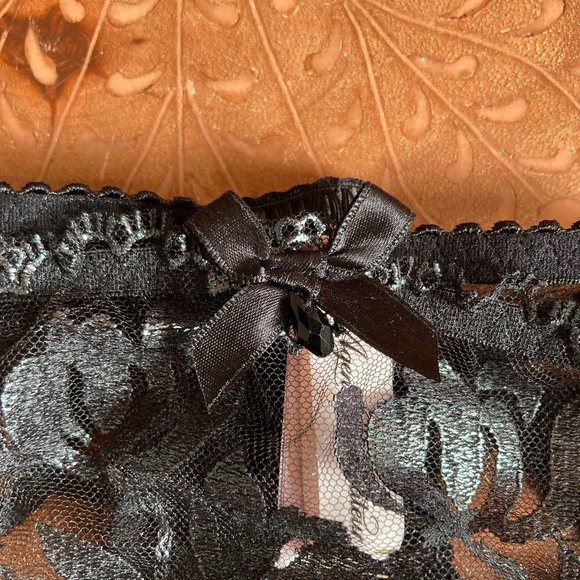 AGENT PROVOCATEUR Sparkle Brief in Black - Shimmer Lace Panties - Picture 13 of 16